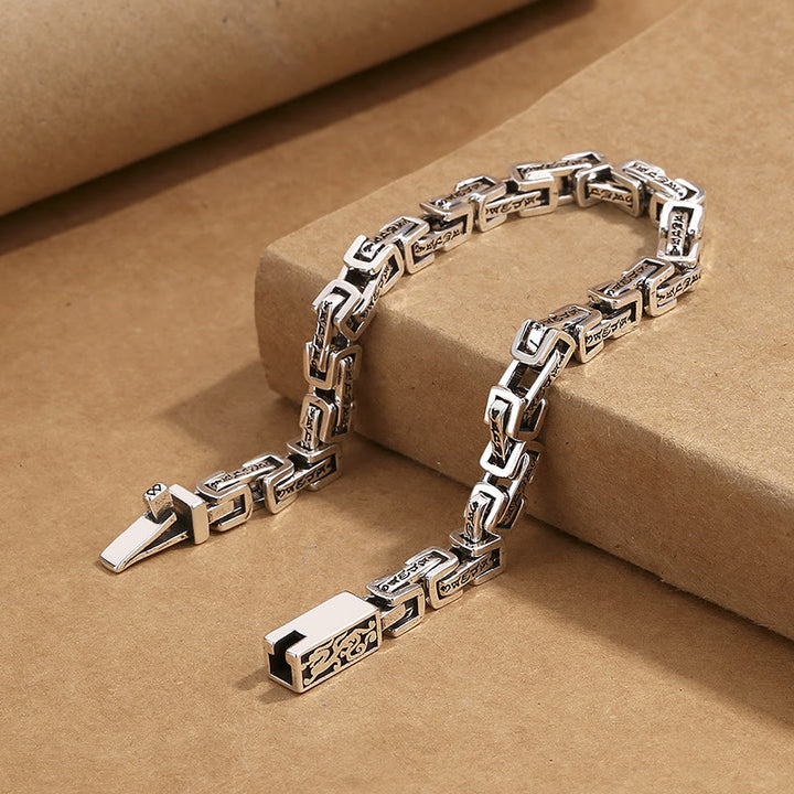 Buddha Stones Dragon Om Mani Padme Hum Engraved Copper Luck Success Bracelet - image 2