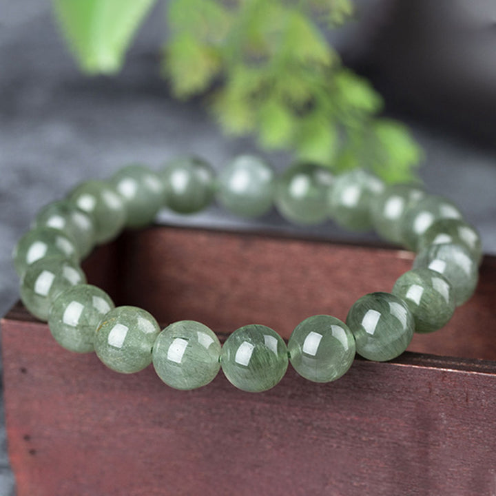 Buddha Stones Natural Green Crystal Blessing Wealth Bracelet - image 4
