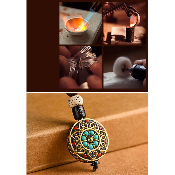 Buddha Stones Tibetan Om Mani Padme Hum Bodhi Seed Peace Key Chain - image 14