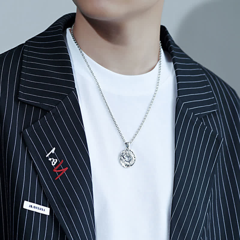 Buddha Stones Koi Fish Dragon Peace Buckle Wealth Necklace Pendant - image 3