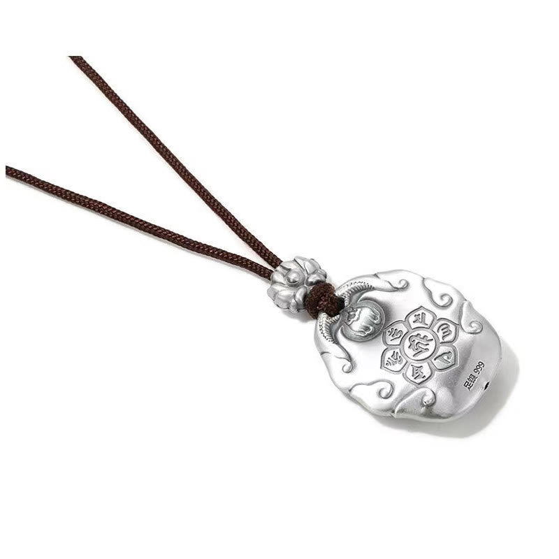 Buddha Stones Chinese Zodiac Natal Buddha Om Mani Padme Hum Lotus Compassion Necklace Pendant - image 8