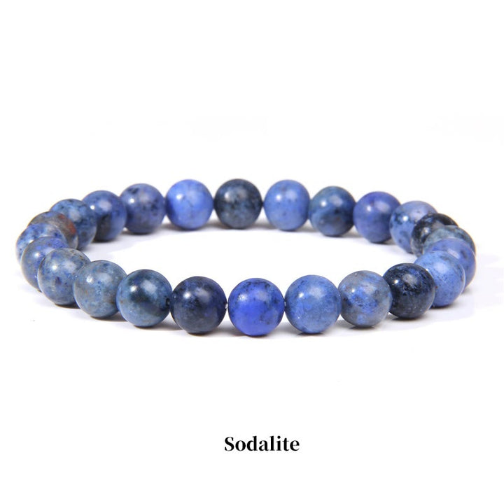 Buddha Stones Natural Stone Quartz Healing Beads Bracelet - 8mm - Sodalite - image 24