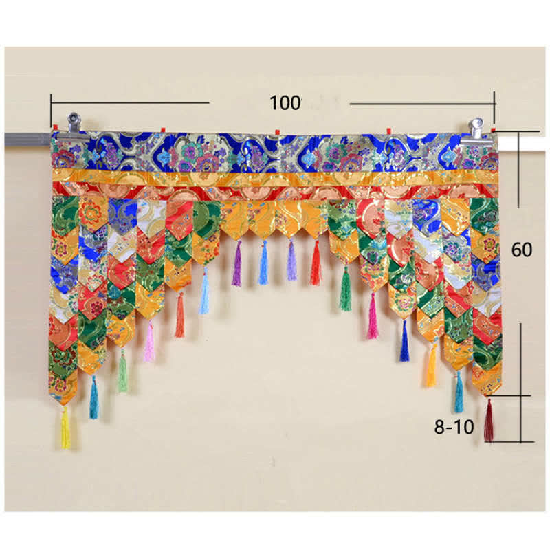Tibetan Five Colors Hanging Curtain Prayer Altar Healing Meditation Curtain - image 11