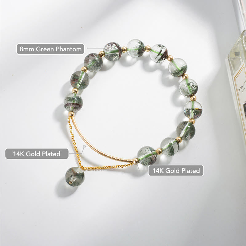 Buddha Stones Green Phantom Crystal Confidence Charm Bracelet - image 13