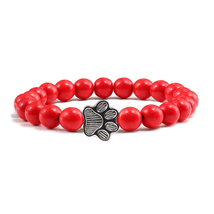 Buddha Stones “Save A Dog” Stone Bracelet - Red Beads - image 13