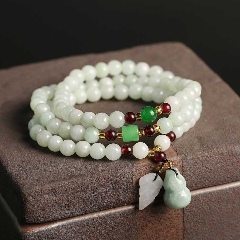 Buddha Stones Natural Jade Pixiu Buddha Abundance Bracelet - image 1