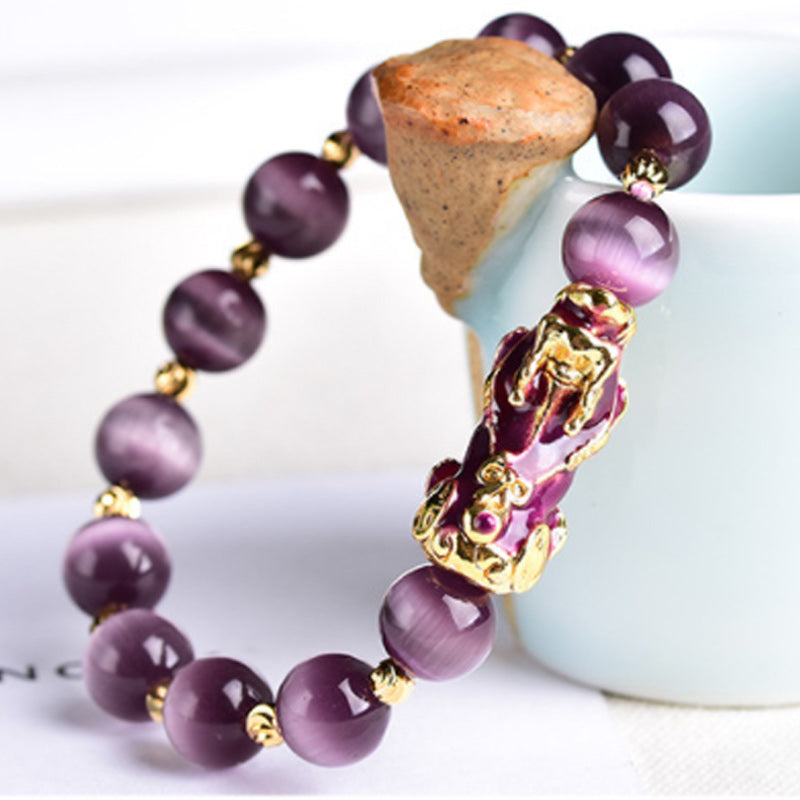 Buddha Stones Pixiu Cat Eye Wealth Bracelet - image 2