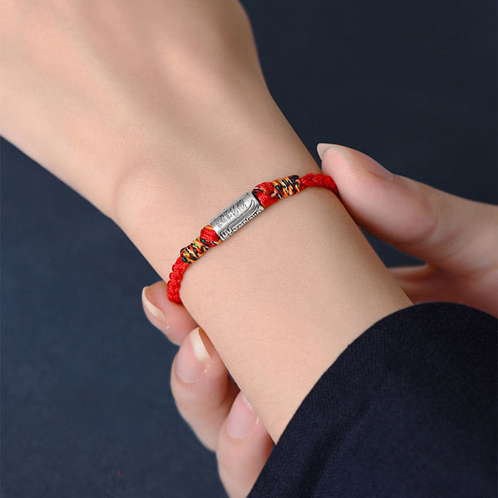 Buddha Stones Handcrafted 925 Sterling Silver Everything Goes Well Design Protection Strength Bracelet Anklet - image 7