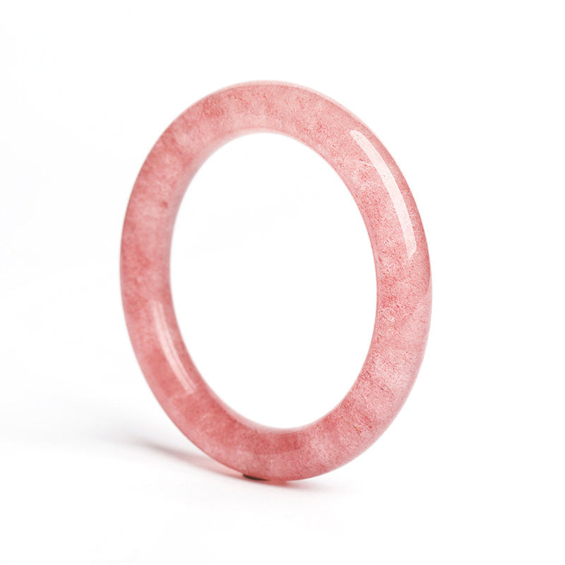 Buddha Stones Natural Strawberry Quartz Love Healing Bracelet Bangle - image 9