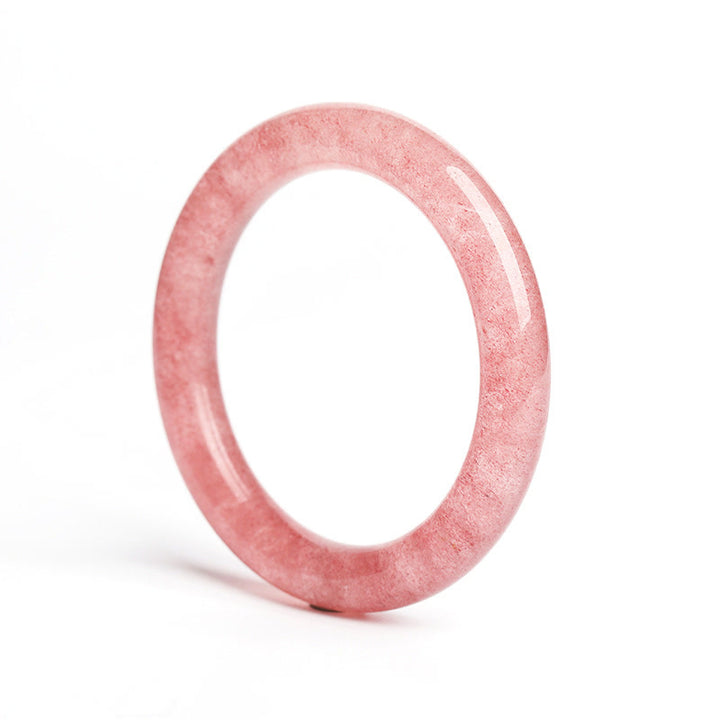Buddha Stones Natural Strawberry Quartz Love Healing Bracelet Bangle - image 9