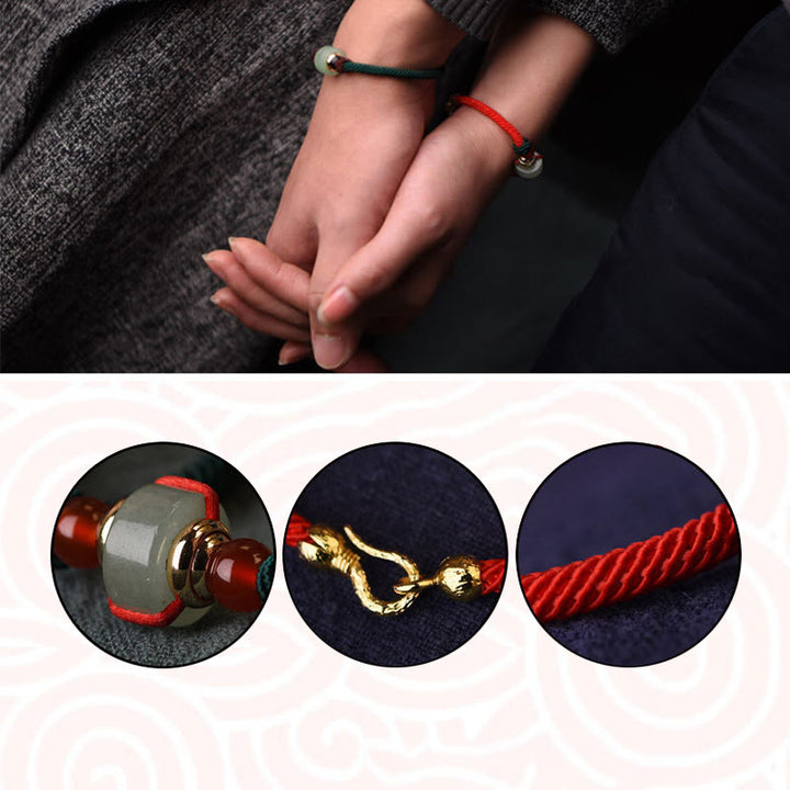 Buddha Stones Tibetan Green Aventurine Luck Braid String Bracelet - image 11