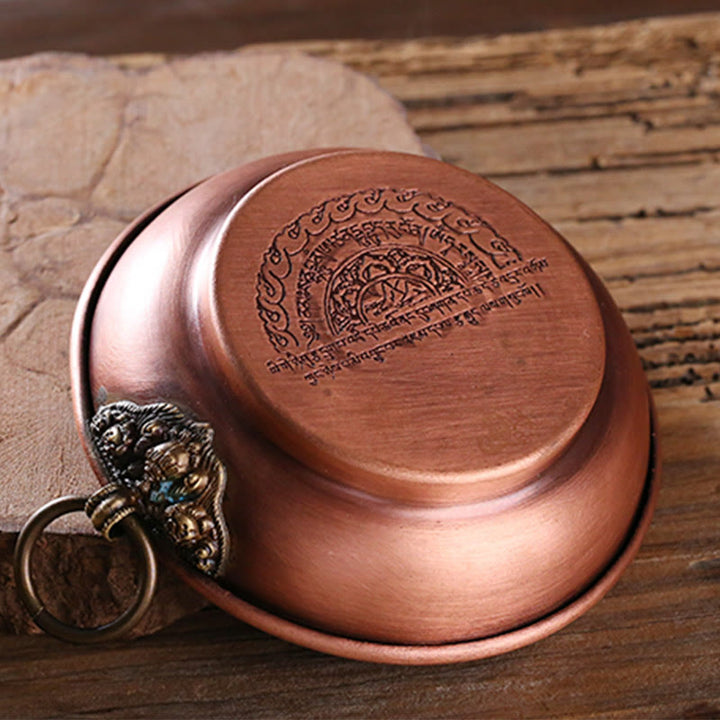 Buddha Stones Small Copper Prayer Altar Portable Burning Holder Incense Sage Smudging Rituals Use Items - image 4