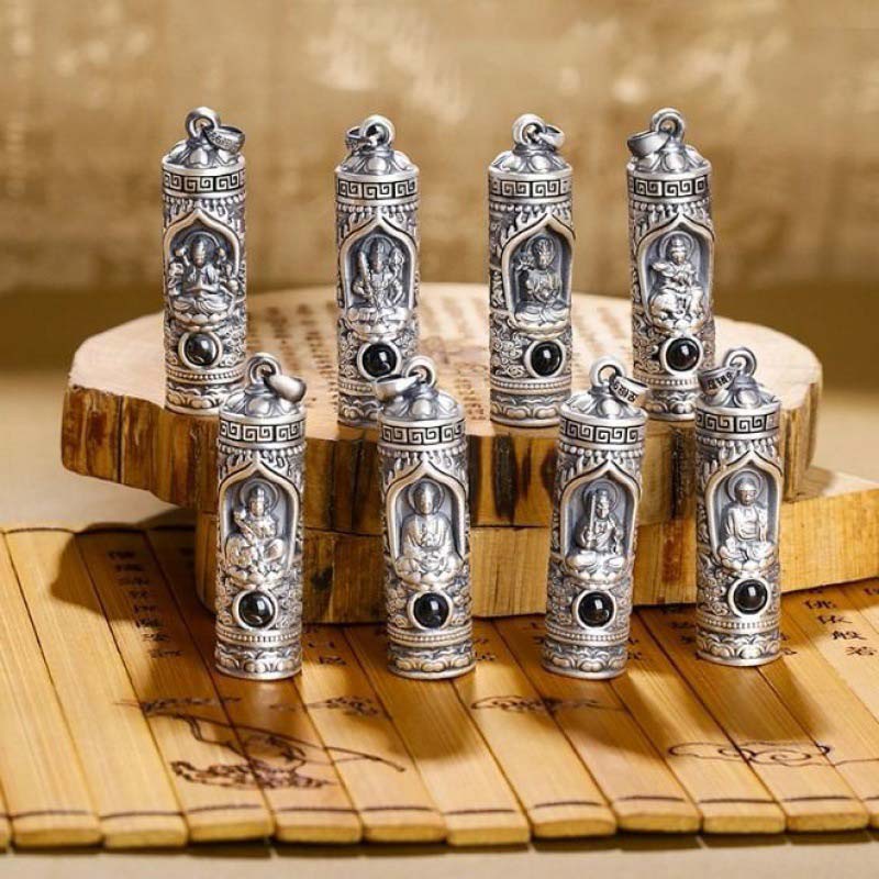 Buddha Stones Chinese Zodiac Natal Buddha Projection Prosperity Necklace Pendant - image 23