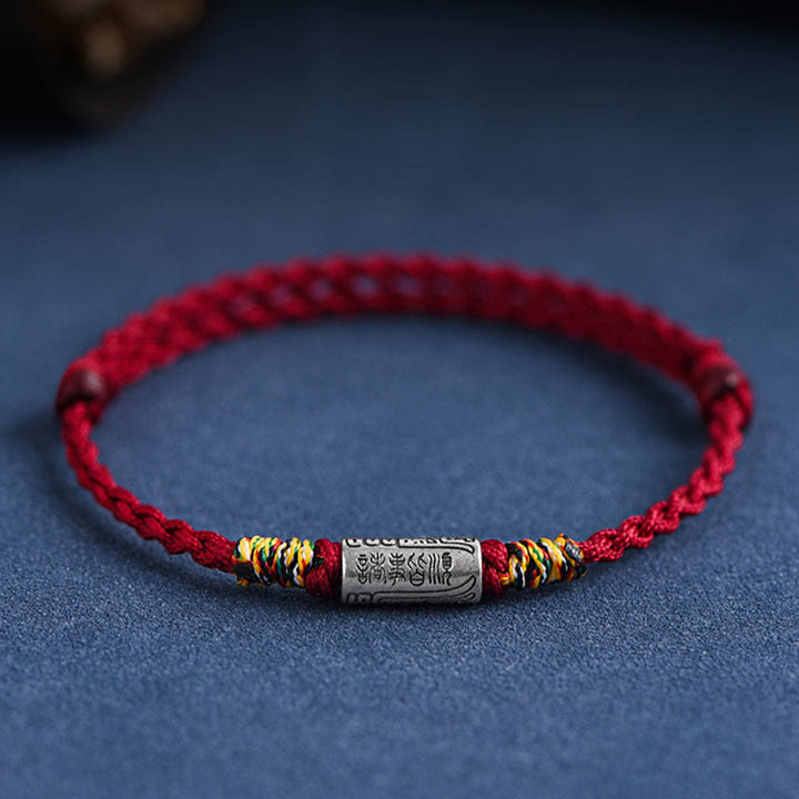Buddha Stones Handcrafted 925 Sterling Silver Everything Goes Well Design Protection Strength Bracelet Anklet - image 12