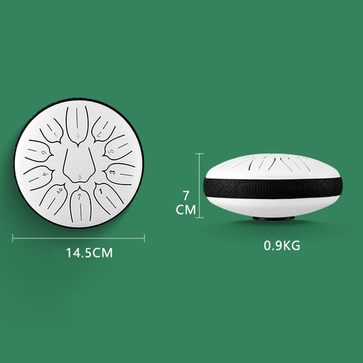 Buddha Stones Steel Tongue Drum Sound Healing Meditation Yoga Lotus Drum Kit 11 Note 6 Inch - image 10