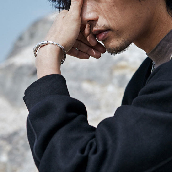 Buddha Stones Tibet Om Mani Padme Hum Engraved Focus Cuff Bracelet Bangle - image 10