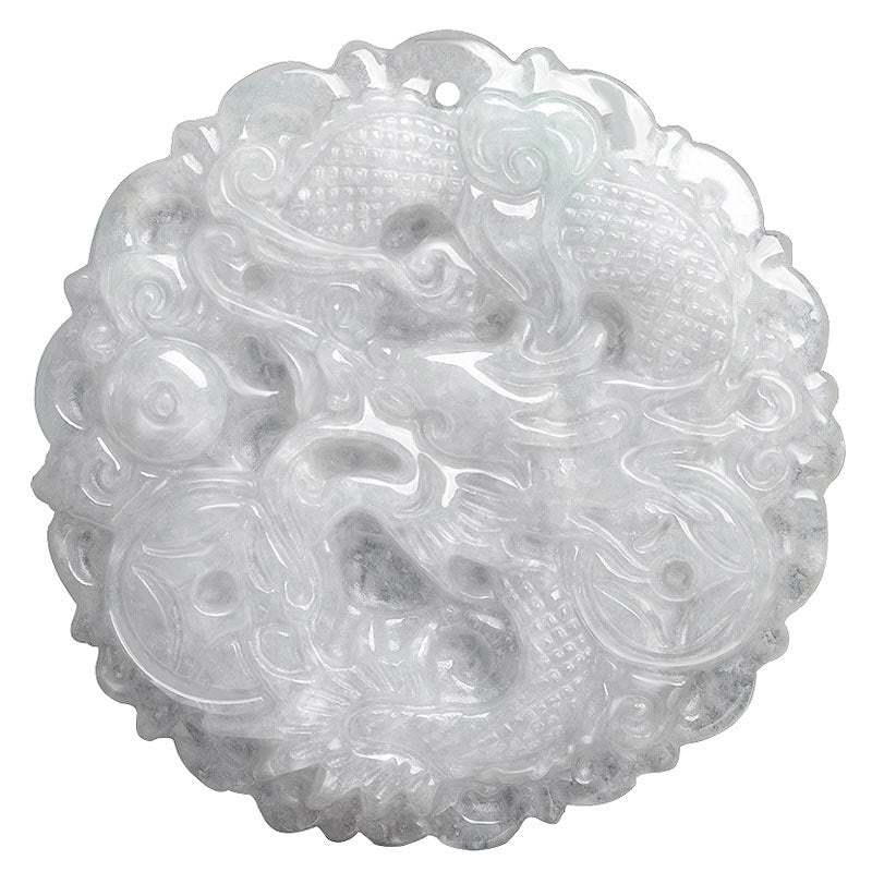 Buddha Stones White Jade Dragon Protection Necklace String Pendant - image 7