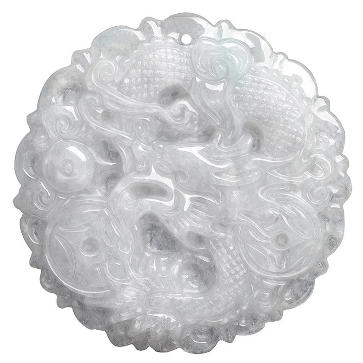 Buddha Stones White Jade Dragon Protection Necklace String Pendant - image 7