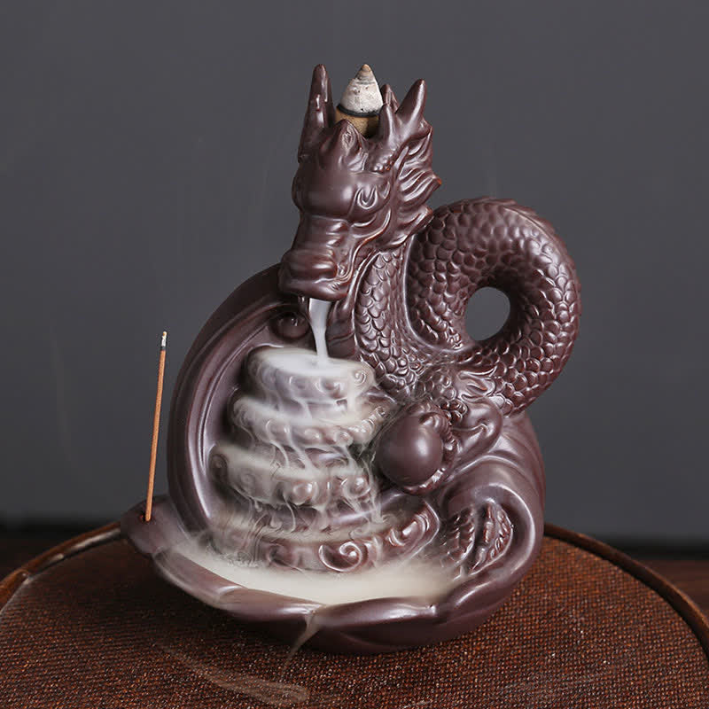 Dragon Pattern Success Ceramic Incense Burner Decoration - Dragon - image 0