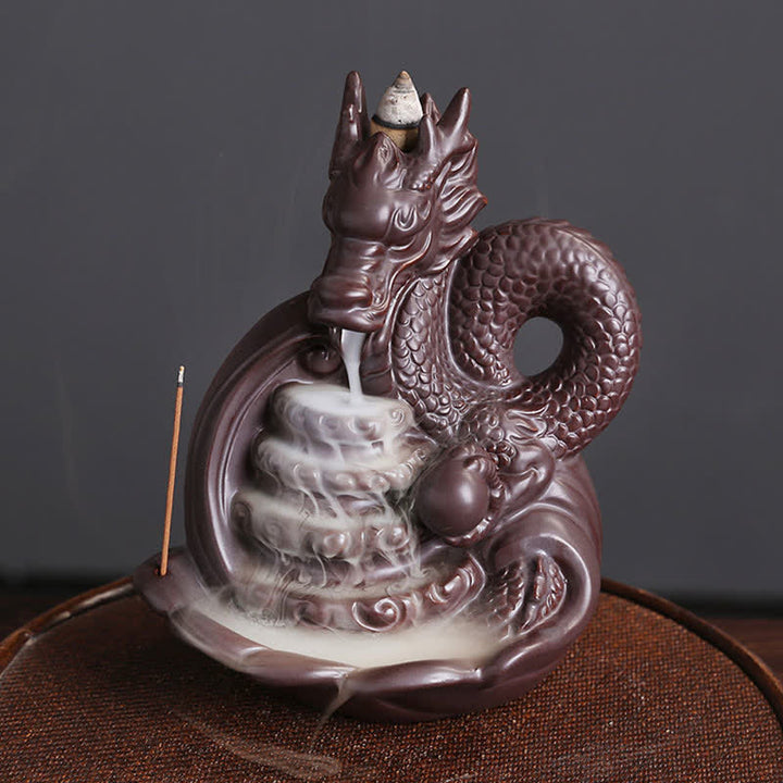 Dragon Pattern Success Ceramic Incense Burner Decoration - Dragon - image 0