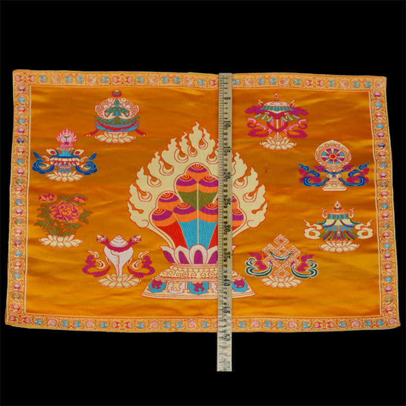Prayer Altar Mat Healing Meditation 8 Auspicious Symbols Mat - image 11
