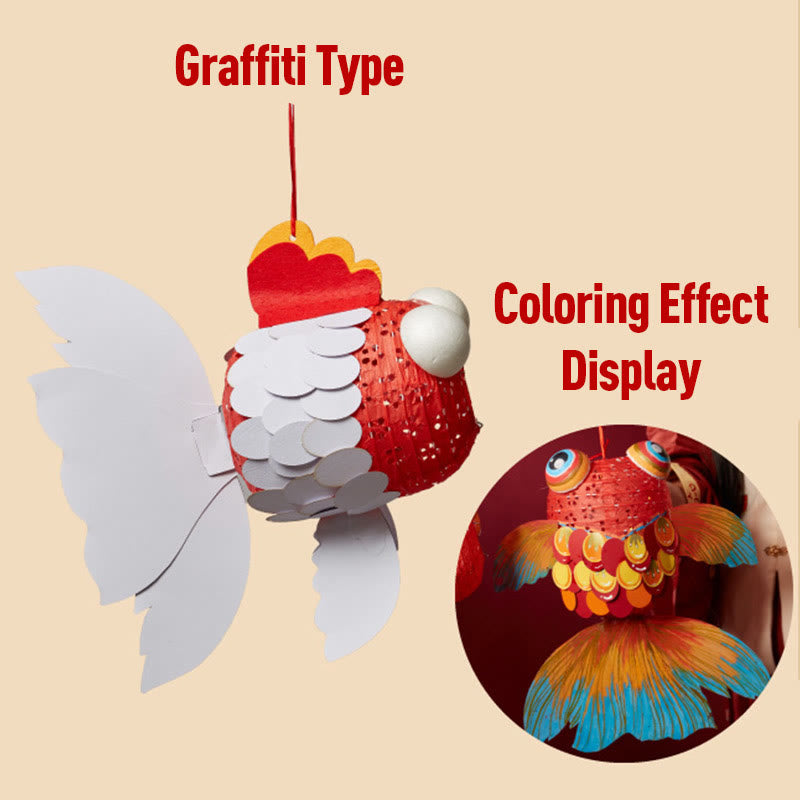 Buddha Stones DIY Good Luck Koi Fish Paper Lantern Lamp Mid-Autumn Festival Child Kids Lantern Decoration - image 20