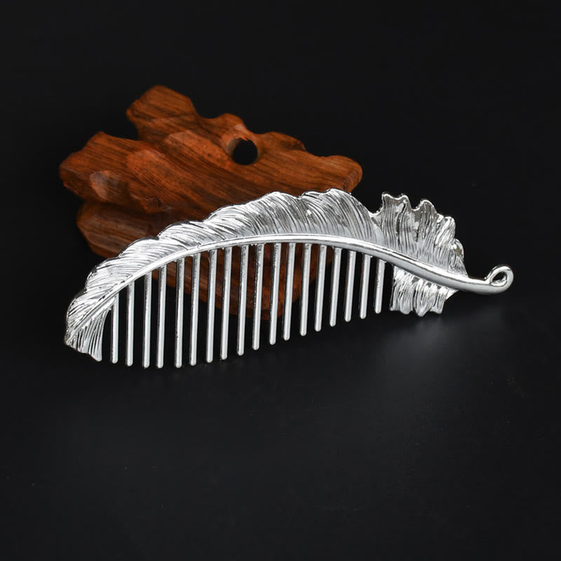 Buddha Stones Lucky Dragon Phoenix Protection Strength Comb - Feather - image 3