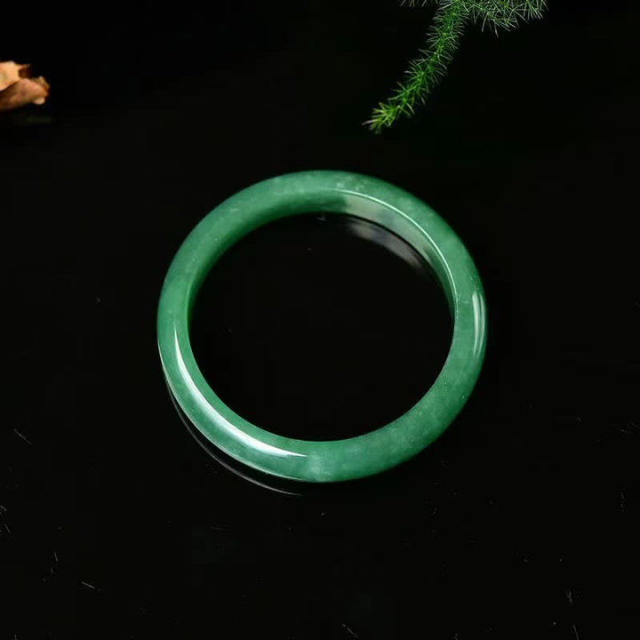 Buddha Stones Quartzite Jade Healing Abundance Protection Bracelet Bangle - image 6
