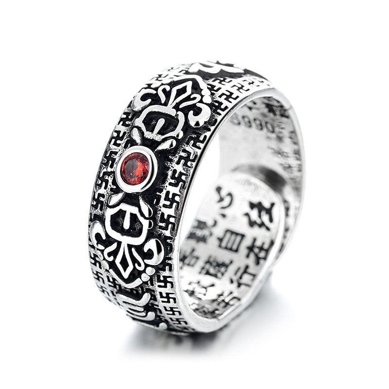 Tibetan Ruby Copper Wealth Ring - image 4