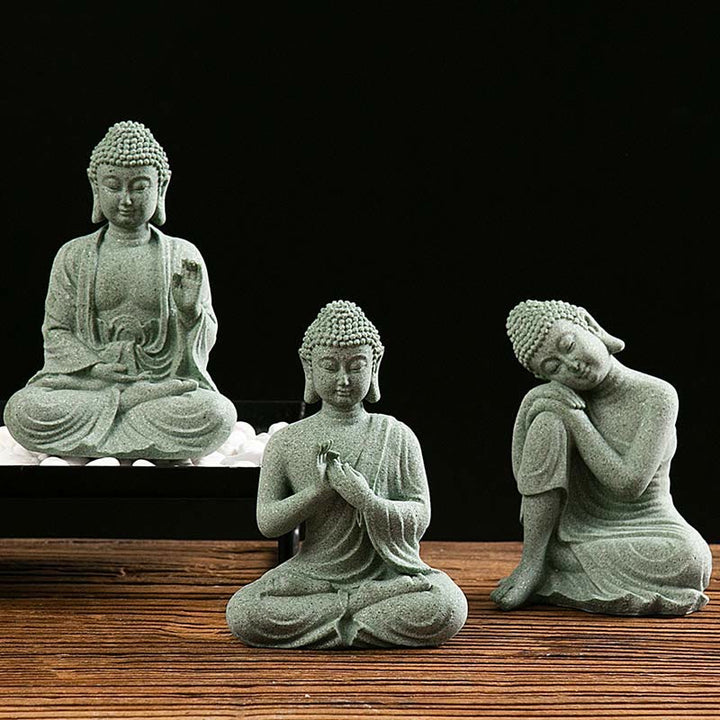 Buddha Stones Tibetan Meditation Contemplation Buddha Serenity Compassion Statue Figurine Decoration - image 0