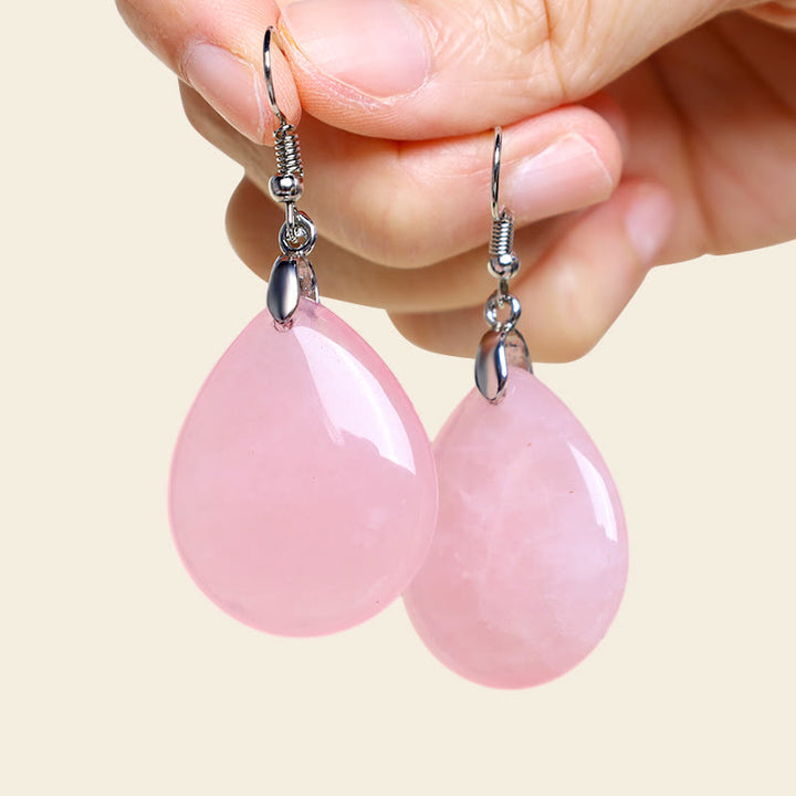 Buddha Stones Natural Aventurine Dangle Healing Drop Earrings - image 7
