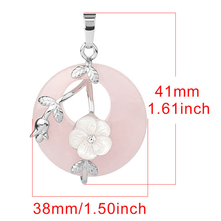 Buddha Stones Various Crystal Amethyst Green Aventurine Flower Healing Necklace Pendant - image 40