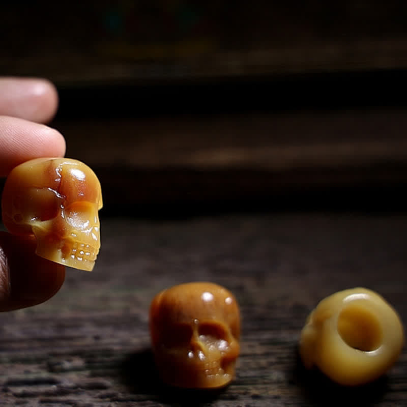 Buddha Stones Tibetan Camel Bone Skull The Lord of the Corpse Forest Protection Necklace Pendant - image 9