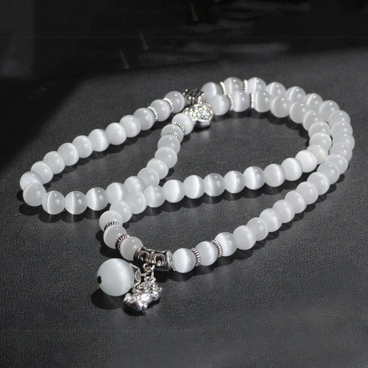 Buddha Stones Cat Eye PiXiu Support Triple Wrap Bracelet - image 3