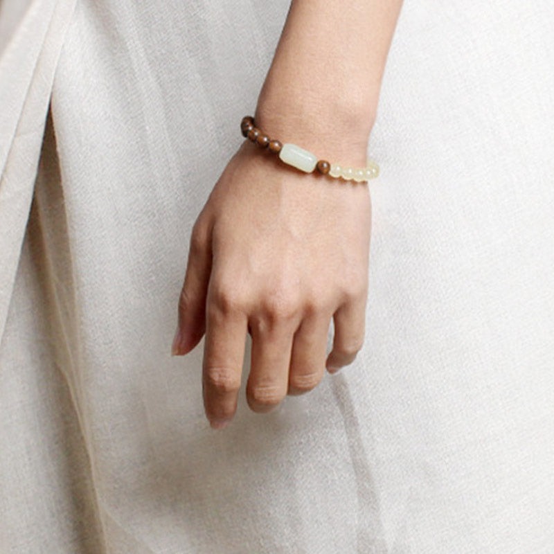 Buddha Stones  Jade Sandalwood Luck Abundance Bracelet - image 3