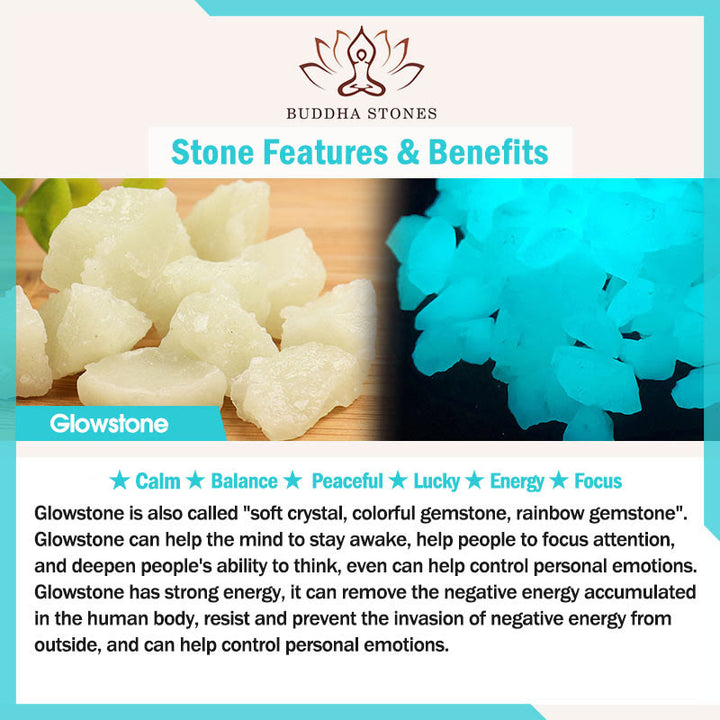 Buddha Stones Tibetan Turquoise Glowstone Luminous Bead Lotus Protection Bracelet - image 38