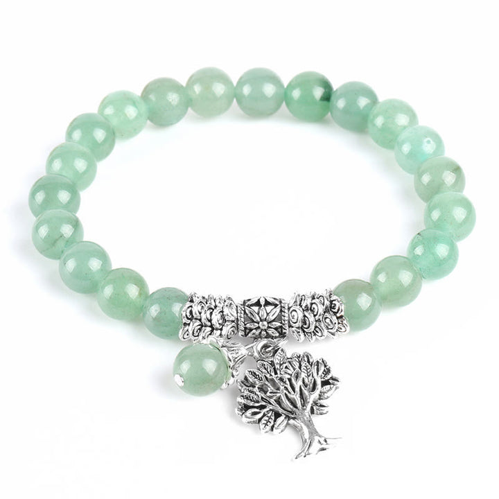 Buddha Stones Natural Gemstone Tree of Life Lucky Charm Stretch Bracelet - image 11