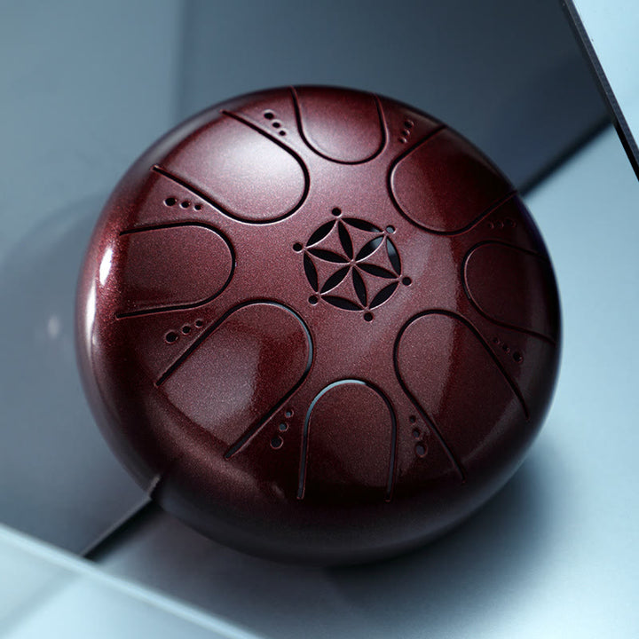 Buddha Stones Steel Tongue Drum Sound Healing Meditation Yoga Drum Kit 8 Note 5 Inch With Carry Bag - Brown - image 8