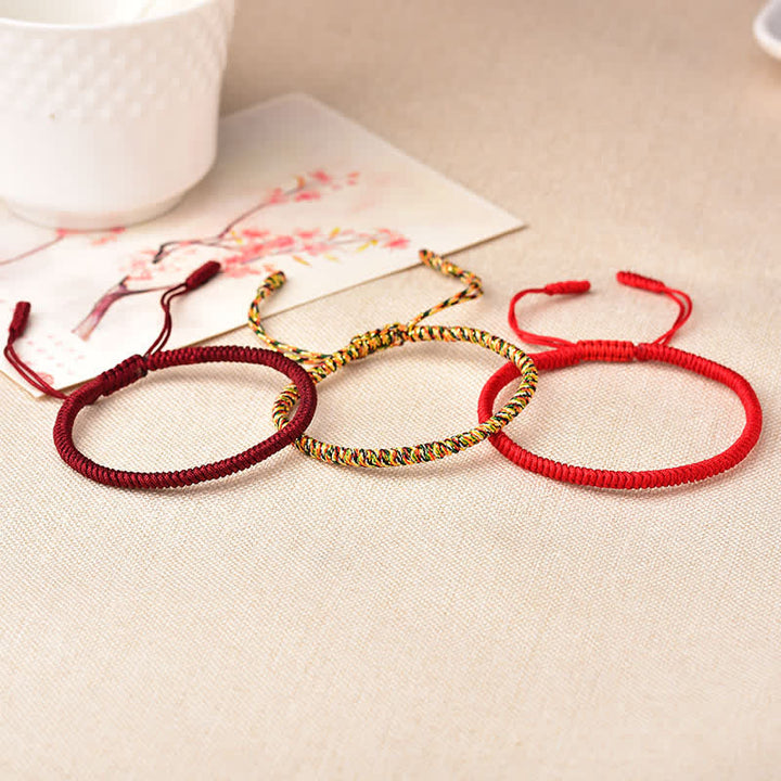 Buddha Stones Tibetan Lucky 3 Combination Sets Red String Bracelet - image 1