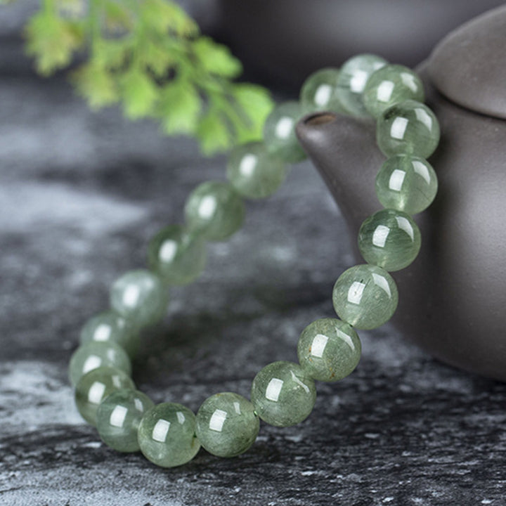 Buddha Stones Natural Green Crystal Blessing Wealth Bracelet - image 3