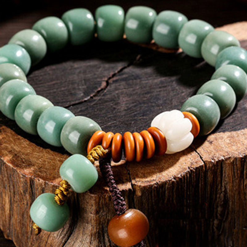 Buddha Stones Cyan Bodhi Seed Success Bracelet - image 1