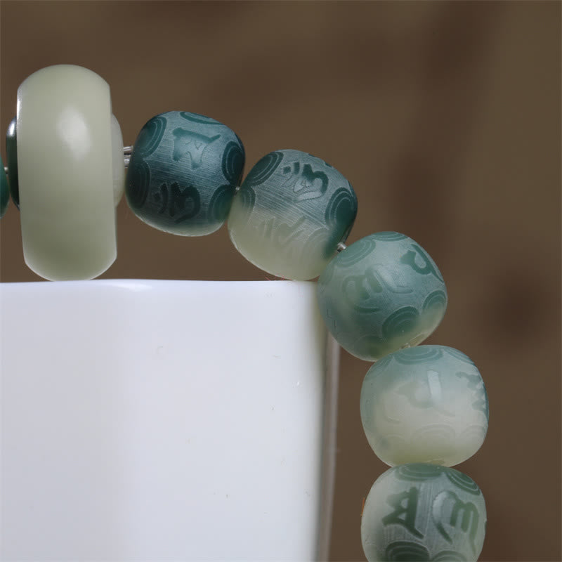 Buddha Stones Bodhi Seed Om Mani Padme Hum Engraved Keep Away Evil Spirits Bracelet - image 3