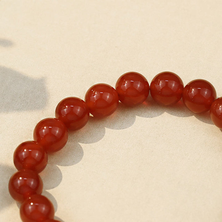 Buddha Stones Natural Red Agate Buddha Success Bracelet - image 3