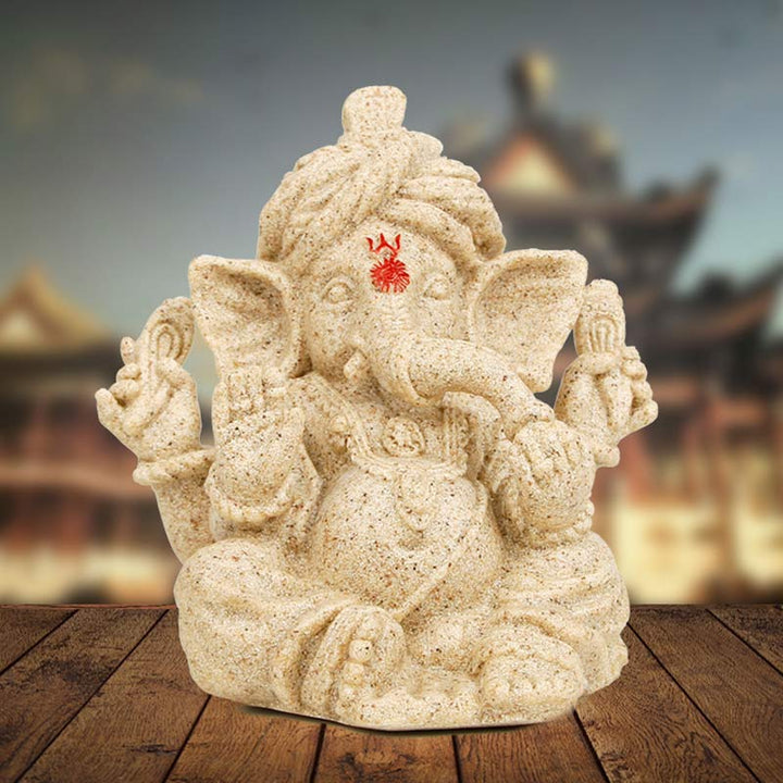 Buddha Stones Ganesh Ganpati Elephant Statue Transformation Home Decoration - Red&White - image 2