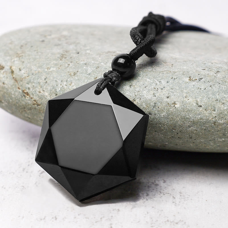 Black Obsidian Talisman Purify Pendant Necklace - image 1