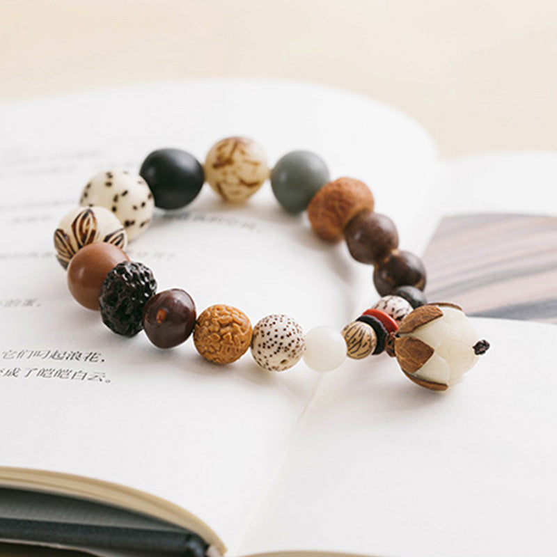 Buddha Stones Bodhi Seed Lotus Wisdom Peace Wrist Mala Bracelet - image 8