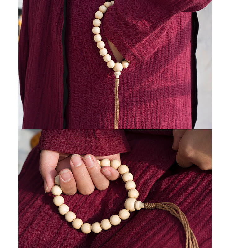 Buddha Stones Natural Abelia Biflora Wood Blessing Wrist Mala - image 12