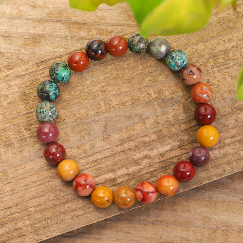 Buddha Stones 108 Mala Beads Mookaite Emotional Growth Bracelet Tassel Necklace Pendant - Bracelet - image 2
