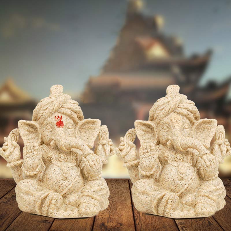 Buddha Stones Ganesh Ganpati Elephant Statue Transformation Home Decoration - image 1