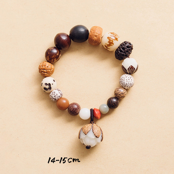 Buddha Stones Bodhi Seed Lotus Wisdom Peace Wrist Mala Bracelet - image 5